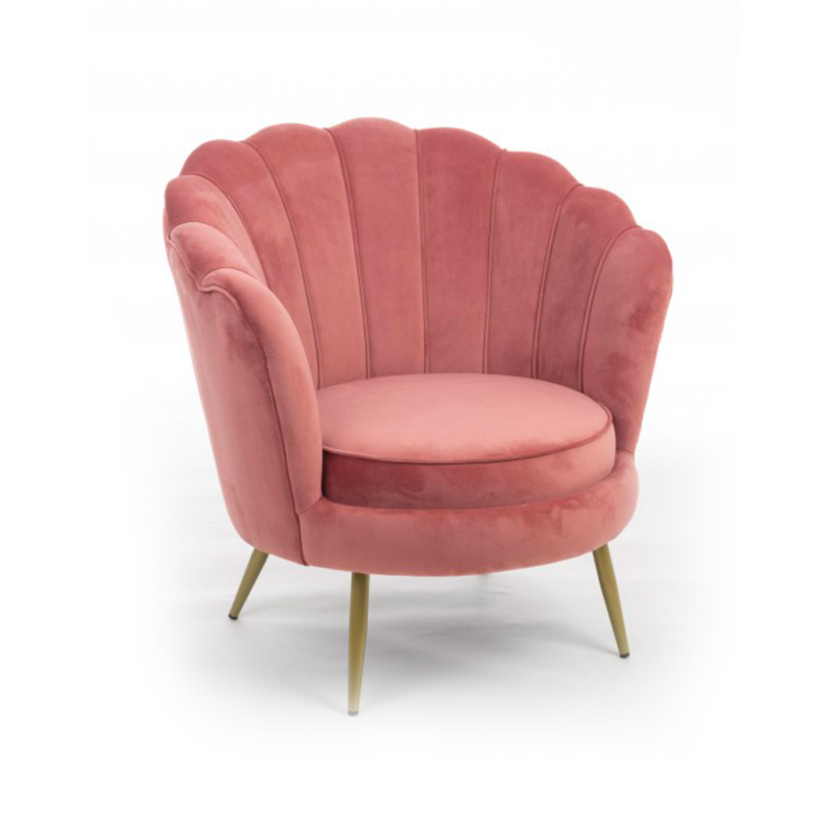 poltrona rosa vintage tessuto noleggio milano