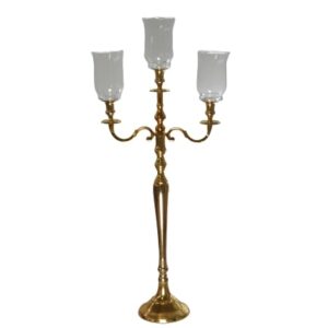 Noleggio affitto candelabro oro 5 bracci Milano matrimonio