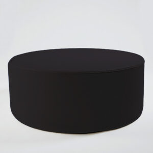 pouf rotondo velluto nero 120