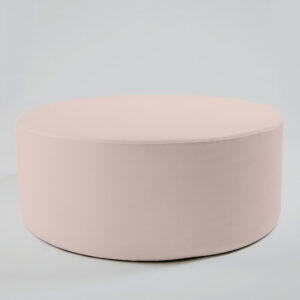 pouf rotondo velluto rosa 120