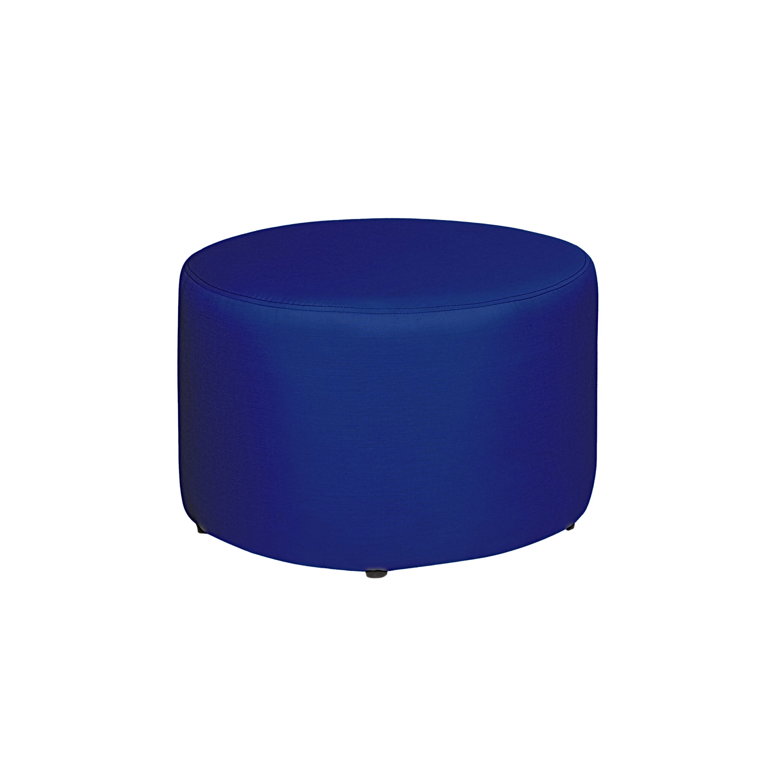 Pouf Rotondo Velluto Avorio 60