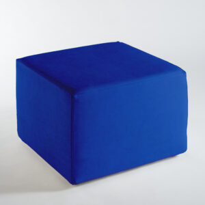 Pouf Quadrato Velluto Blu 60×60