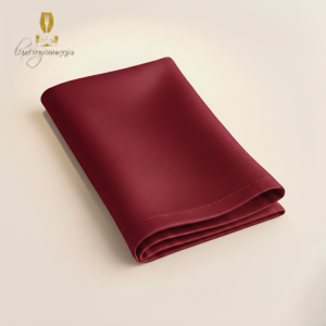 TOVAGLIOLO-50X50-RASO-BORGOGNA-LUXUXURYNOLEGGIO